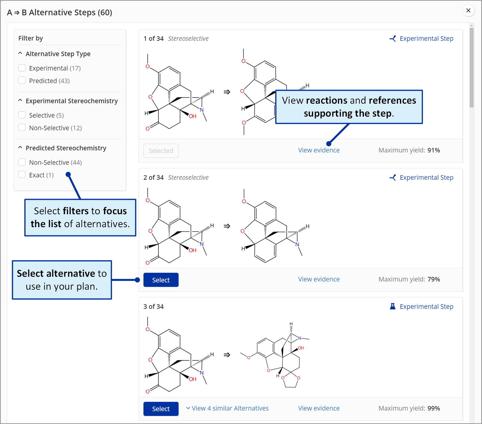 SF-Retrosynthesis-PlanPage-StepsEvidencePane-Callouts.png