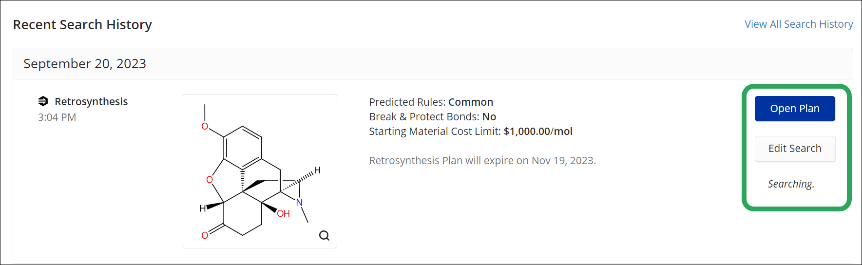 SF-Retrosynthesis-RecentSearchHistory-OpenPlanActive-Searching-Updated.png