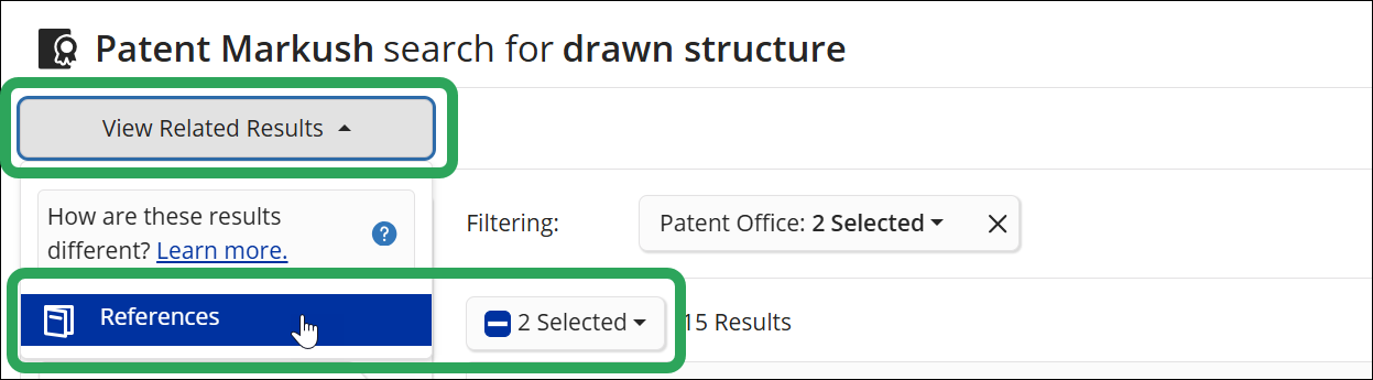 SF-PatentMarkushResults-ViewRelatedResults-Selected.png