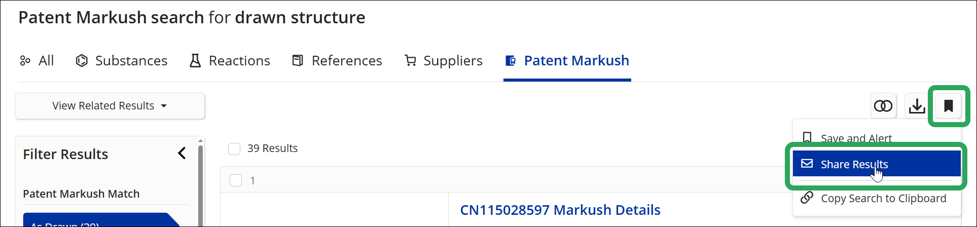 SF-PatentMarkushResults-SaveMenu-ShareResults.png